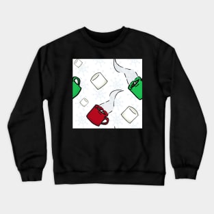 Hot Chocolate with Marshmallows Print Crewneck Sweatshirt